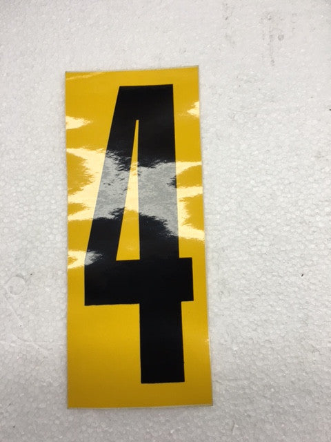 Black Number Stickers with Yellow Background - Perfect for Organizing, Labeling, and DIY Projects