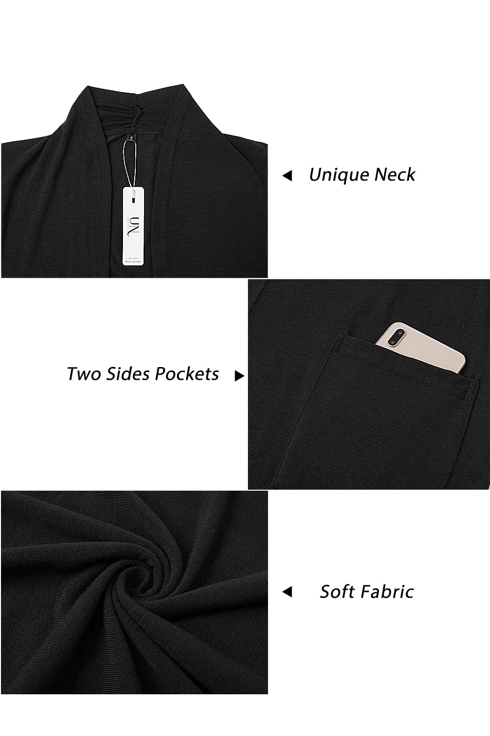 ULTRANICE Women's Lightweight Summer Cardigan Sweater 2024 - Fashion Casual Open Front Coverup with Pockets | Perfect for Beach, Office & Everyday Wear