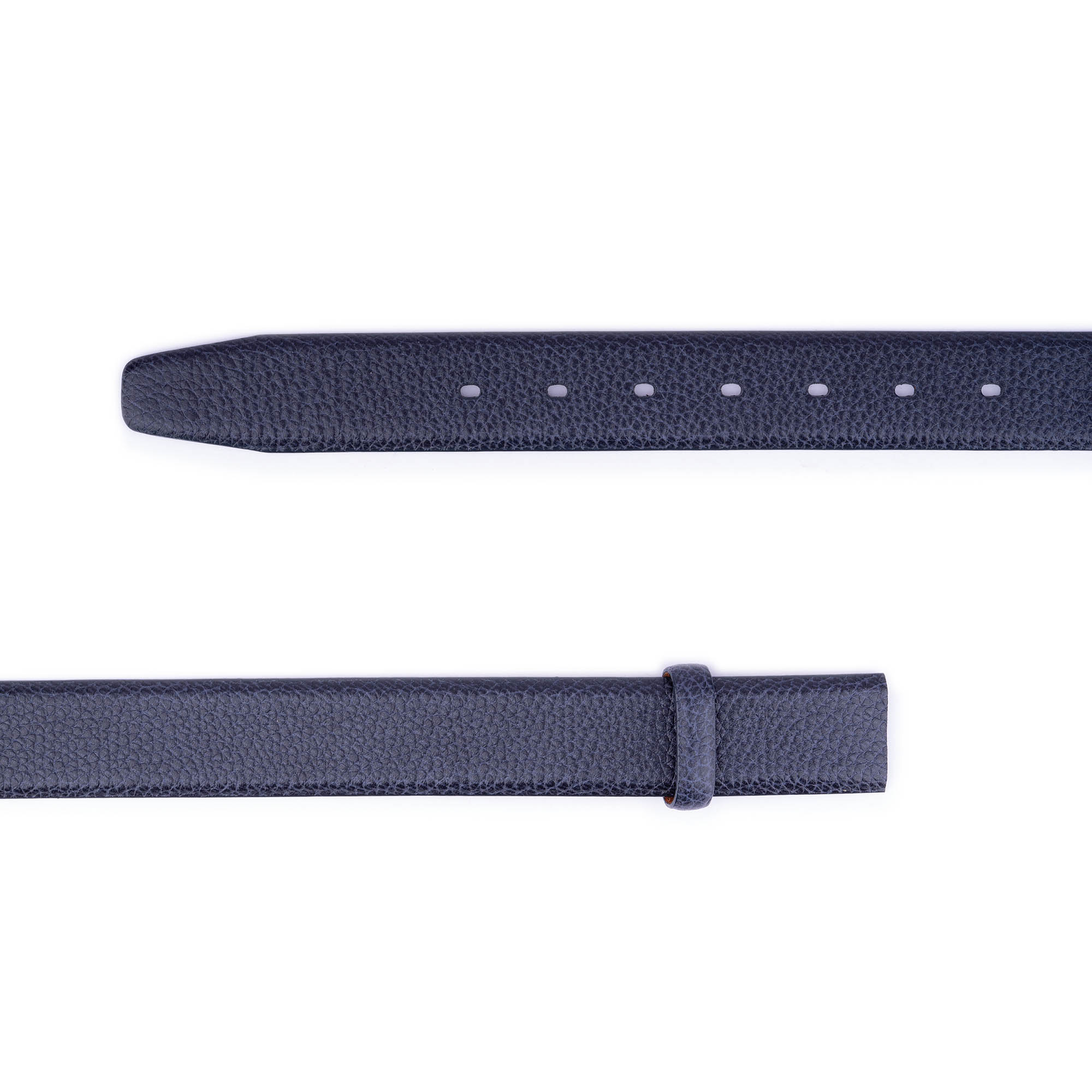 Premium Blue Pebbled Leather Belt for Men - Replacement Strap Compatible with Cartier Buckles | Formal & Casual Wear for Business & Everyday Style