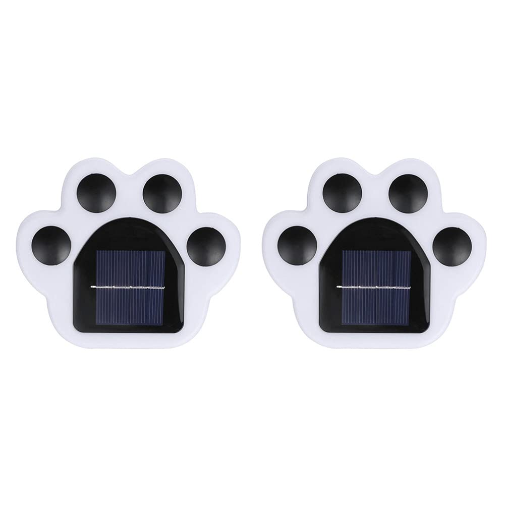 Uonlytech Solar Cat Deck Lights - 2 Pack Waterproof LED Outdoor Solar Lights for Garden, Yard, Patio, Stairs & Deck - Wireless Solar Powered Warm White Lights for Nighttime Decoration & Safety