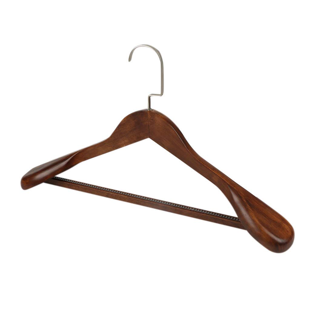 Premium Solid Wood Suit Hangers - Yu2d Wide Shoulder Wooden Coat Hangers for Heavy Jackets & Dresses - Ideal for Closet Organization, Wardrobe Storage & Luxury Garment Care