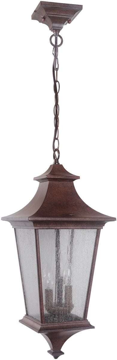 10W Argent II 3-Light Outdoor Pendant Light in Aged Bronze - Perfect for Porch, Patio, and Garden Lighting