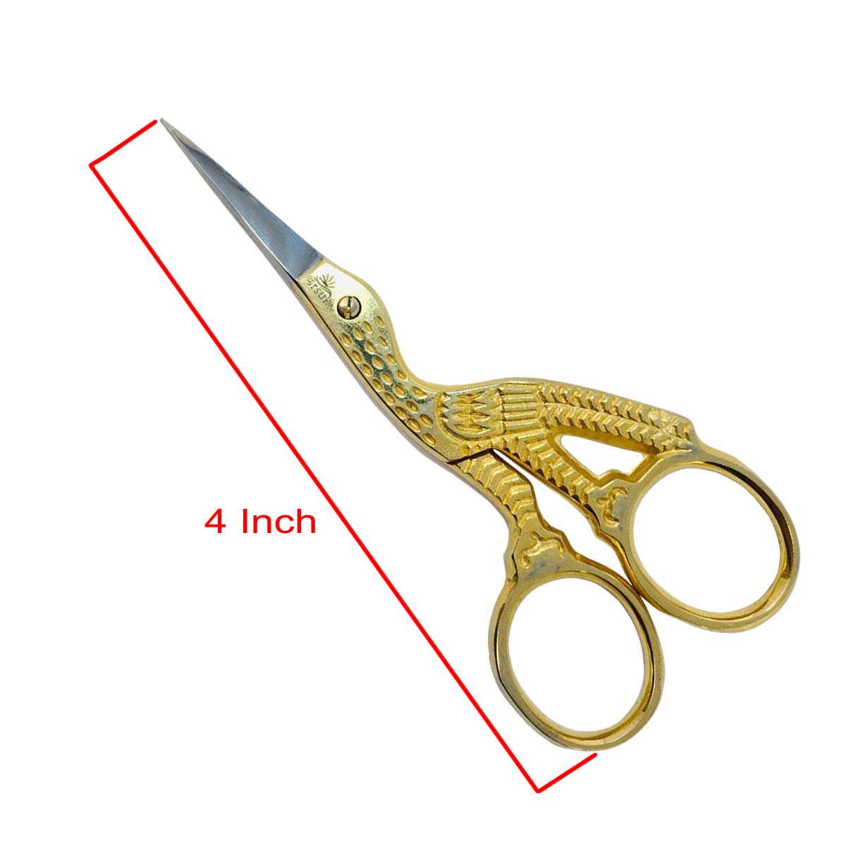 Premium DMC Stork Embroidery Scissors - Professional Sharp Crafting Shears for Needlework, Cross Stitch & Sewing Projects - Ideal for Fabric Cutting, Thread Trimming & Detailed Handicrafts