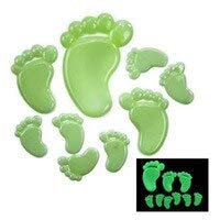 Glow in The Dark Wall Stickers for Kids Room - Luminous Footprint Decals, Fluorescent PVC Stickers for Bedroom & Nursery Decor - Fun Nighttime Play & Safety Markers