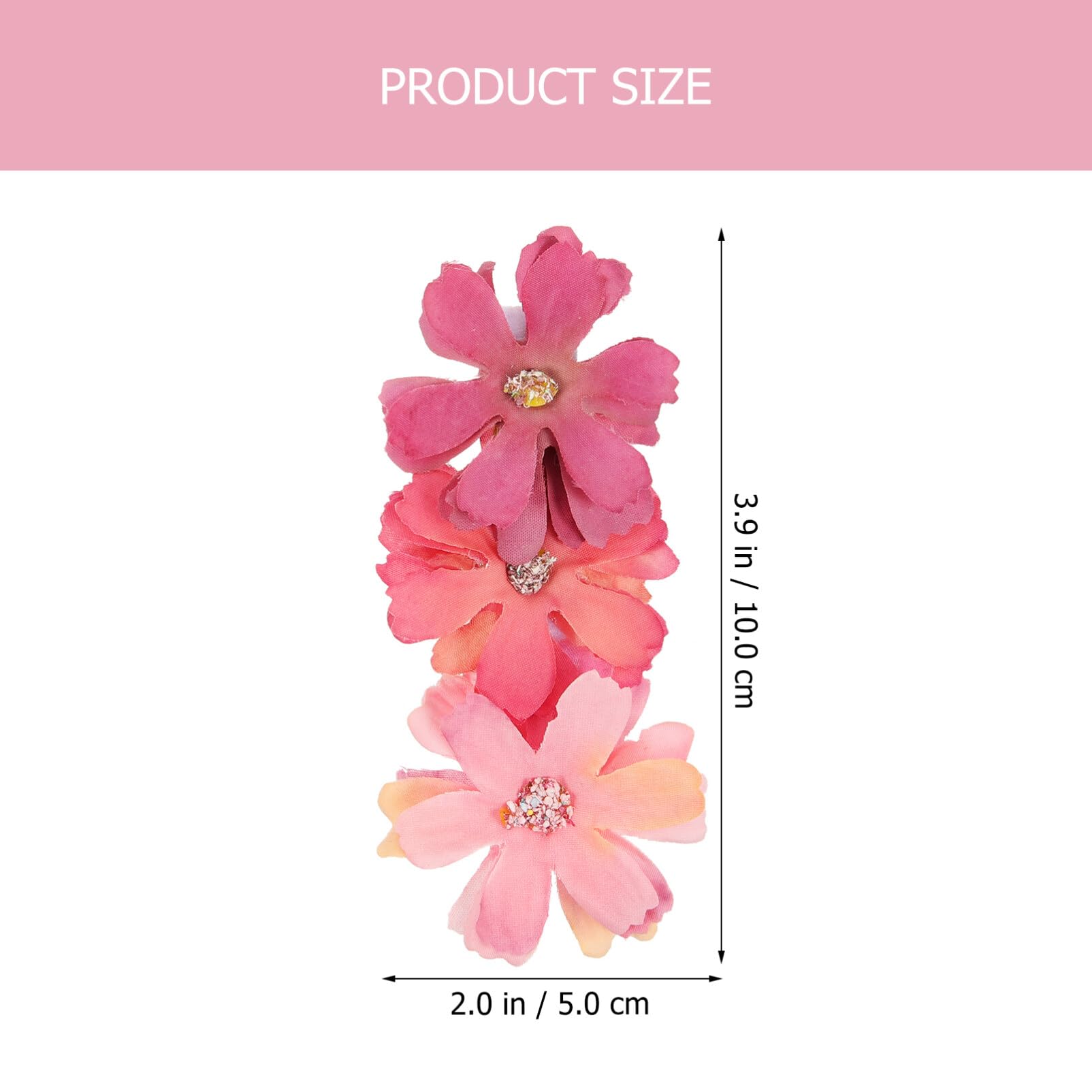 EXCLUZO 2-Pack Rose Flower Hair Clips - Cute Hair Barrettes, Brooch Pins & Headpieces for Women & Girls | Perfect for Birthday Parties, Cosplay, Weddings & Everyday Fashion Accessories