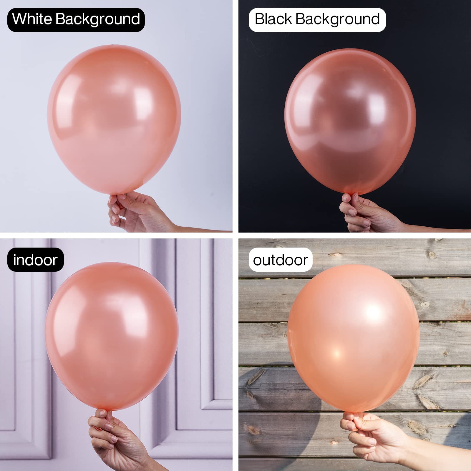 50 Pcs 12 Inch Rose Gold Pearl Latex Balloons for Party Decorations - Elegant Balloon Garland Arch Kit for Birthday, Wedding, Baby Shower & Anniversary Celebrations - Perfect for Indoor & Outdoor Events