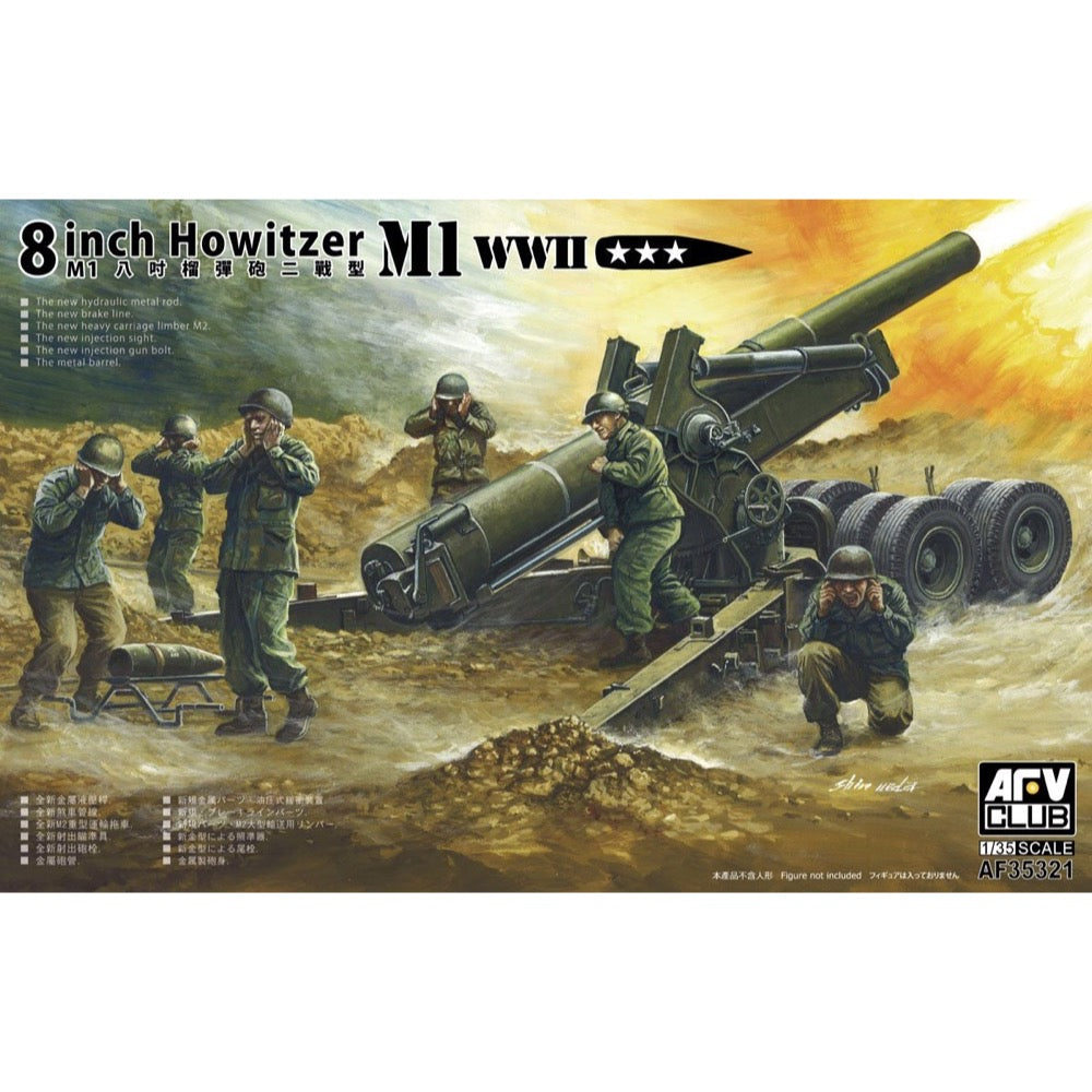 1/35 Scale AFV 35321 M1 8 Inch Howitzer Military Model Kit - Perfect for WWII Historical Dioramas, Military Collectors & Scale Modeling Enthusiasts