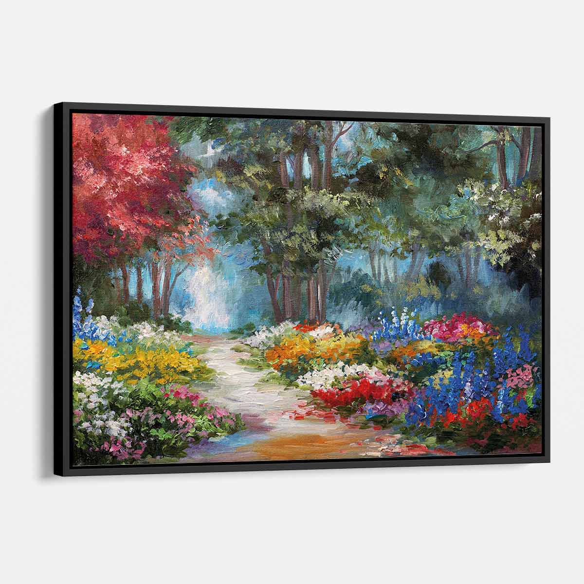 Multi-Color Forest Landscape Wall Art Canvas Print 9640 - Nature-Themed Home Decor for Living Room, Bedroom & Office