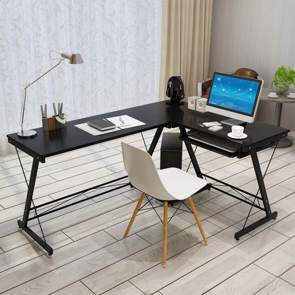 L-Shaped Computer Desk, Corner Laptop Table for Home Office, 62.2 x 18.9 x 28.7 Inch, Perfect for Workstation, PC Study, and Small Space Optimization