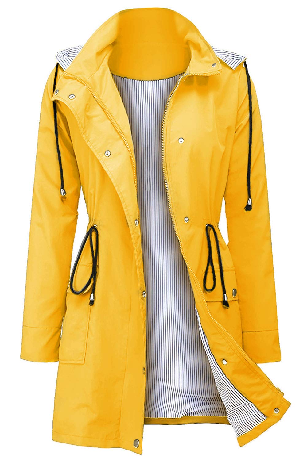**Arthas Women's Lightweight Waterproof Rain Jacket with Hood - Windproof Outdoor Trench Coat for Hiking, Travel & Daily Wear - Plus Size Raincoat for Women & Girls**