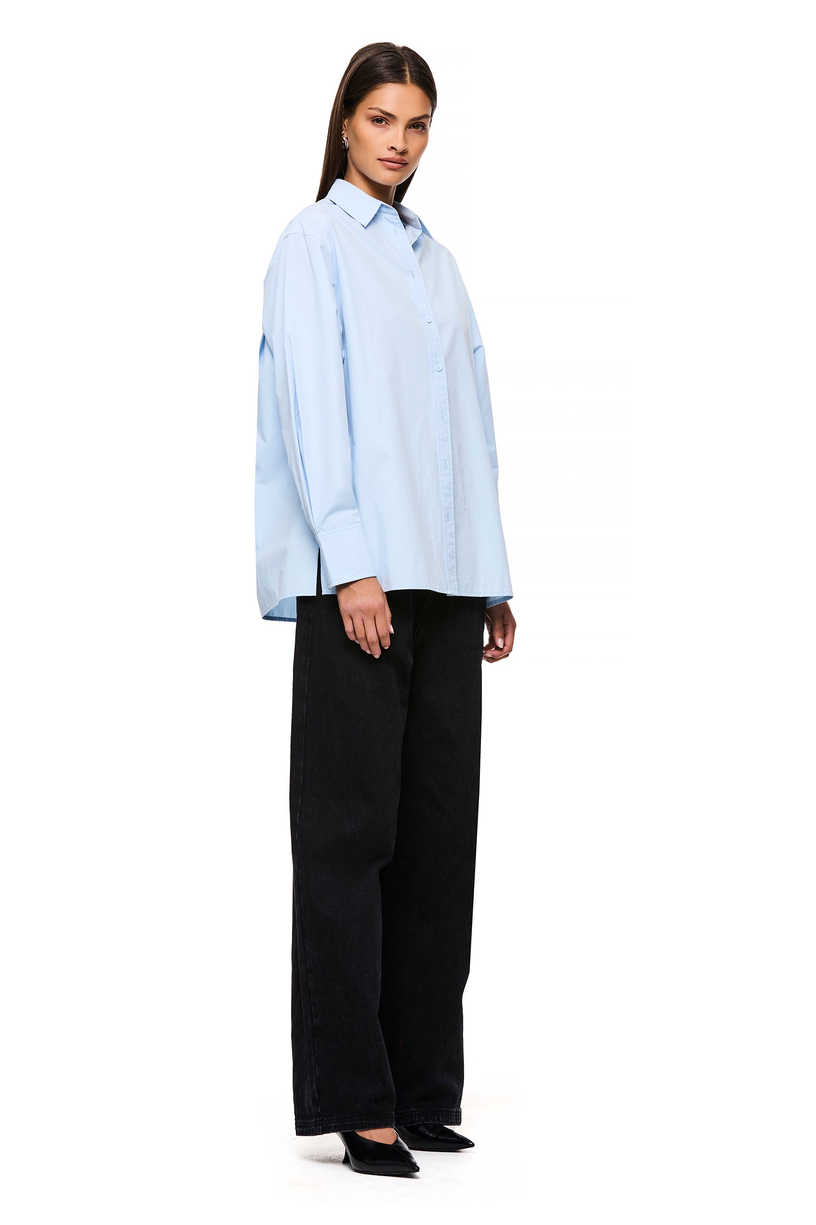 Tessa Light Blue Shirt for Women - Casual Button Down Shirt with Long Sleeves - Perfect for Office, Business, and Everyday Wear