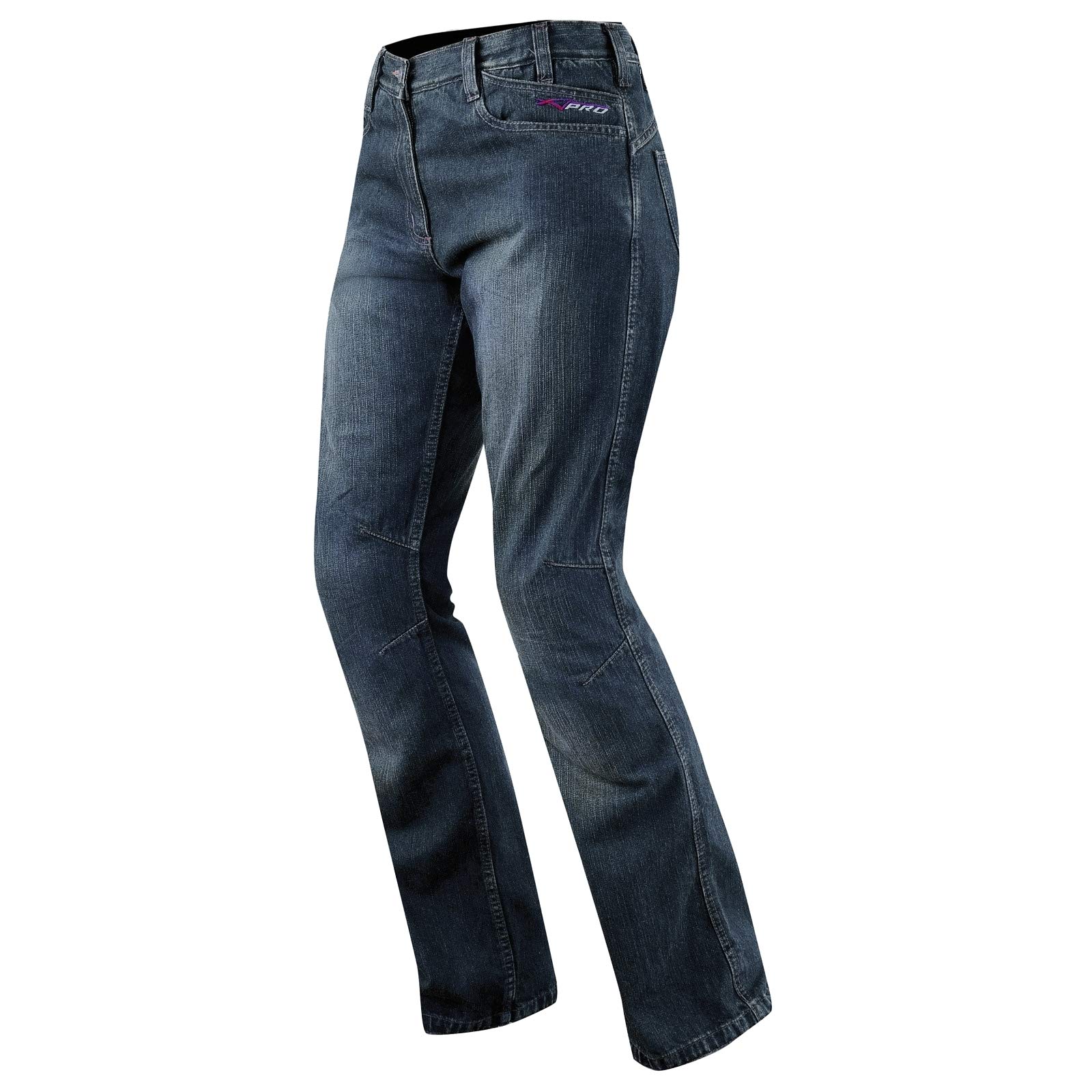 Women's CE Armored Knee Motorcycle Jeans - Denim Biker Pants for Ladies (Size 28, Blue) | Protective Riding Gear for Commuting & Adventure Tours