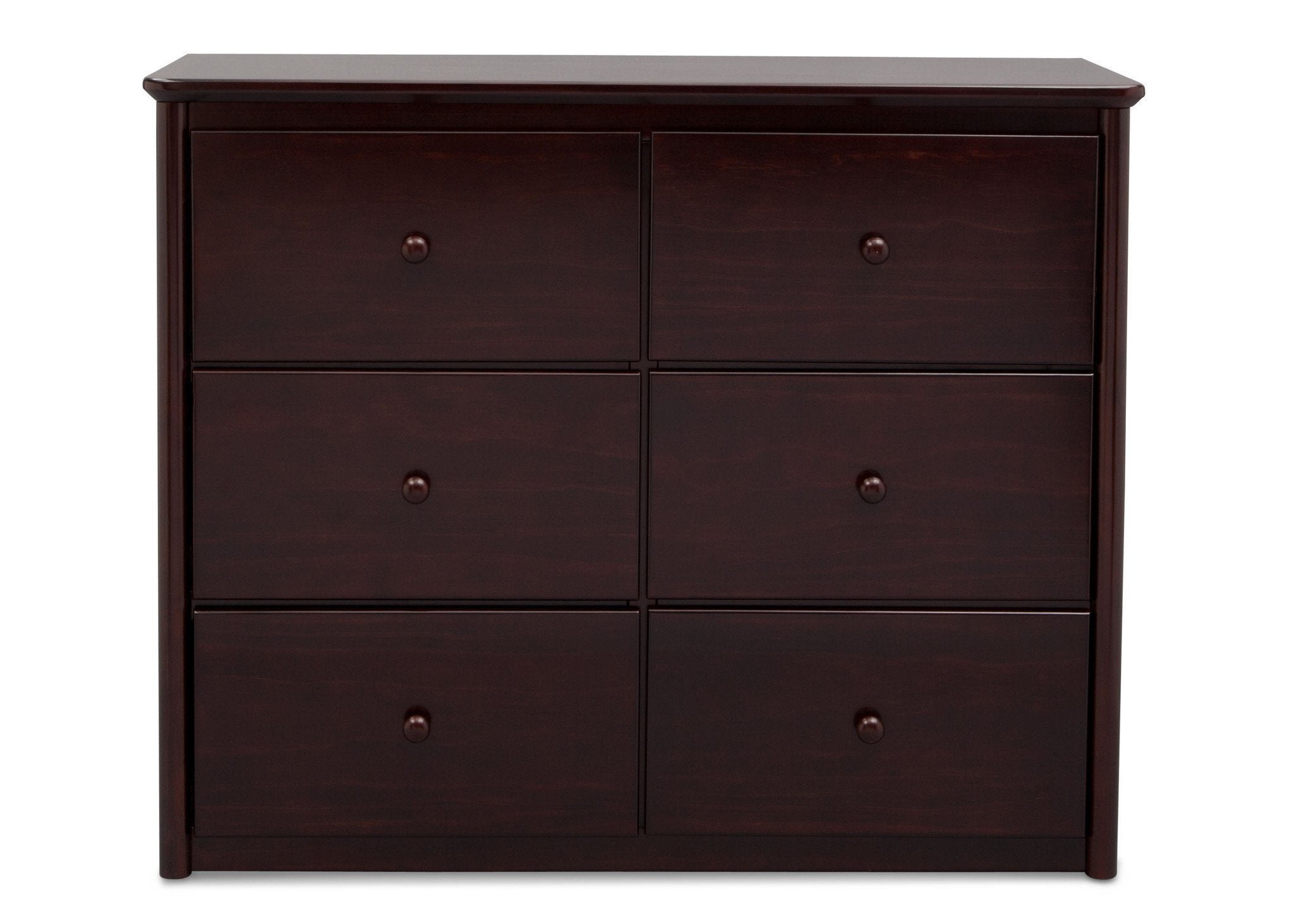 Somerset 6-Drawer Wooden Dresser for Bedroom - Spacious Storage Chest with Smooth Gliding Drawers for Clothes & Linens Organization
