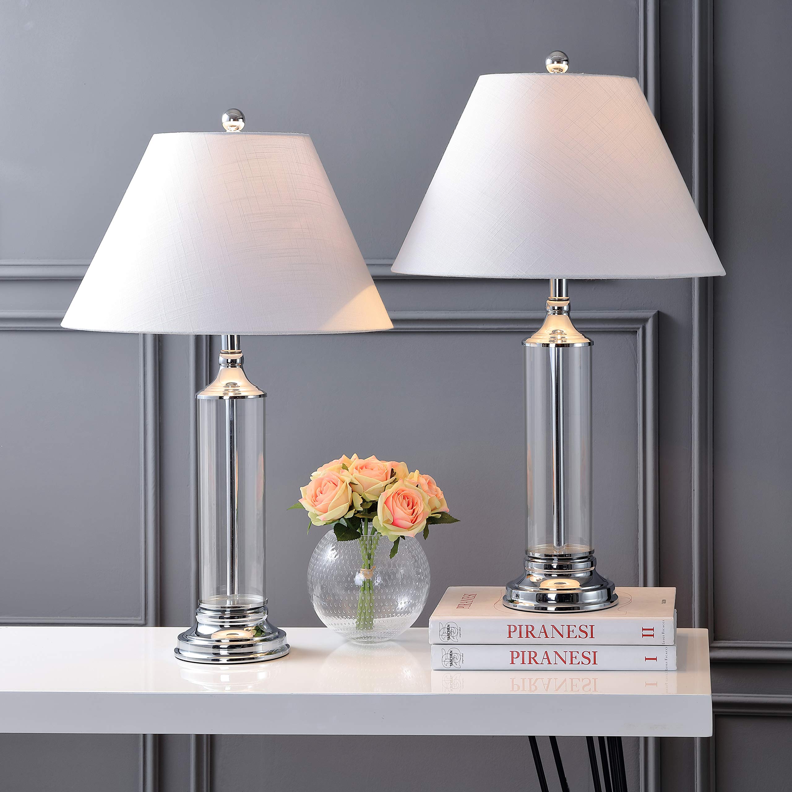 Jonathan Y JYL4014A-SET2 Set of 2 Modern Glass LED Table Lamps - 29