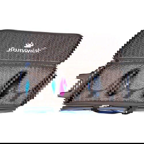 Brunswick Quest Triple Roller Blue Bowling Bag - Durable & Spacious for League Play & Tournaments | Perfect for Bowling Enthusiasts & Travel