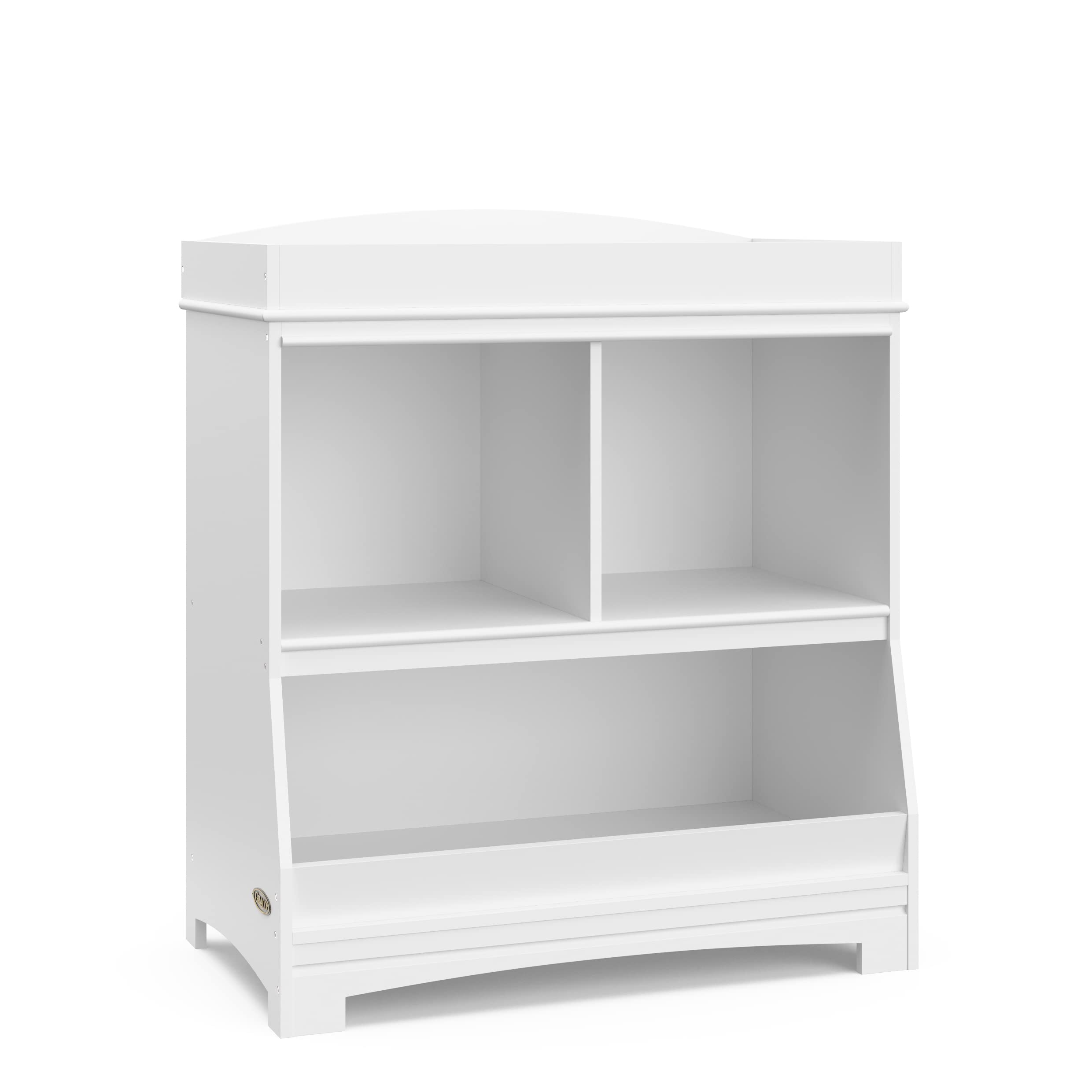 Graco Benton White Changing Table with Storage - GREENGUARD Gold Certified Baby Changing Station | Fits Standard Changing Pads | Nursery & Kids Bedroom Organizer | Perfect for Diaper Changes & Baby Care Essentials Storage