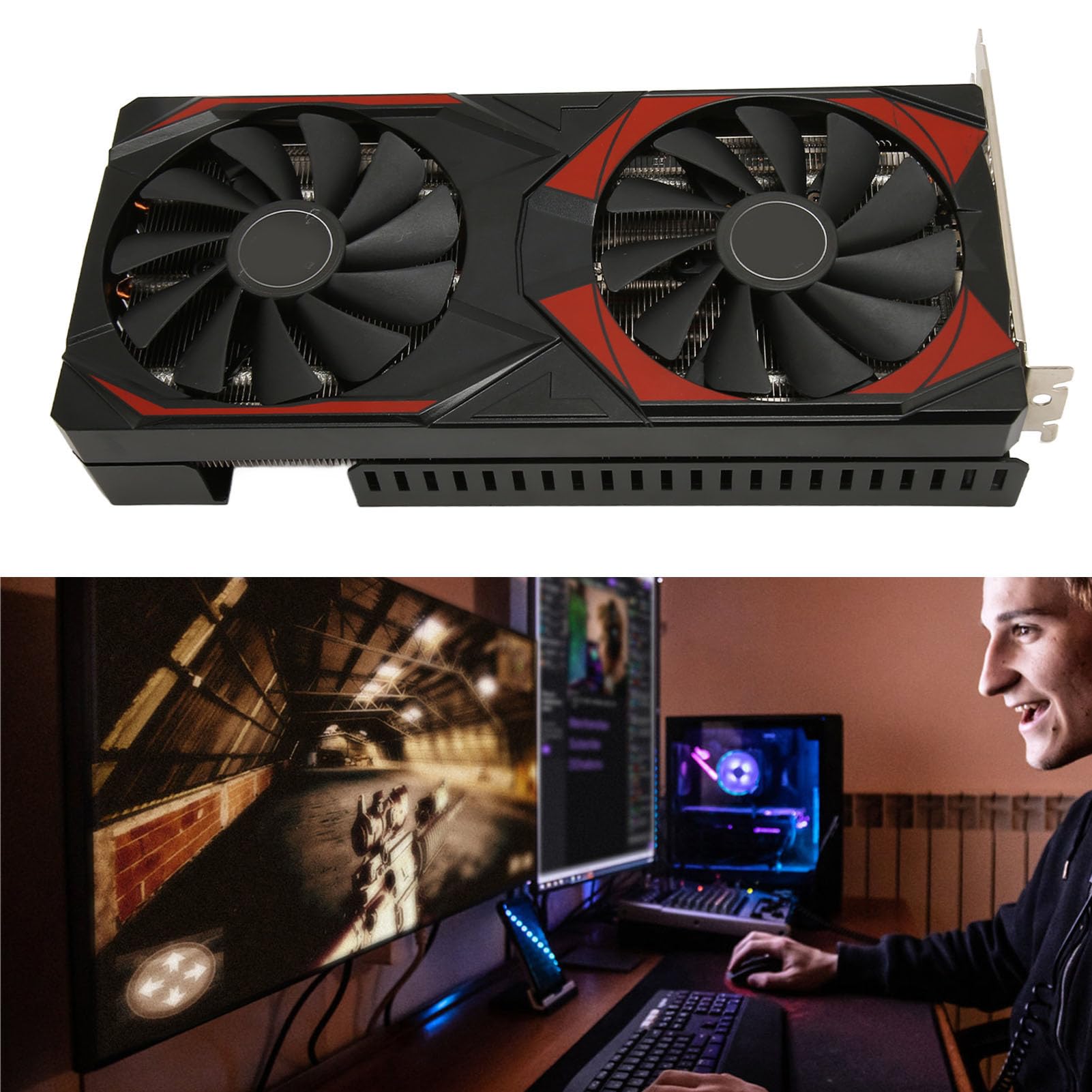 AMD Radeon RX 5700 XT 8GB GDDR6 256-Bit PCIe 4.0 Gaming Graphics Card with Dual Fan Cooling, HDMI & 3x DisplayPort - Perfect for 1440p/4K Gaming, VR, Video Editing & Streaming