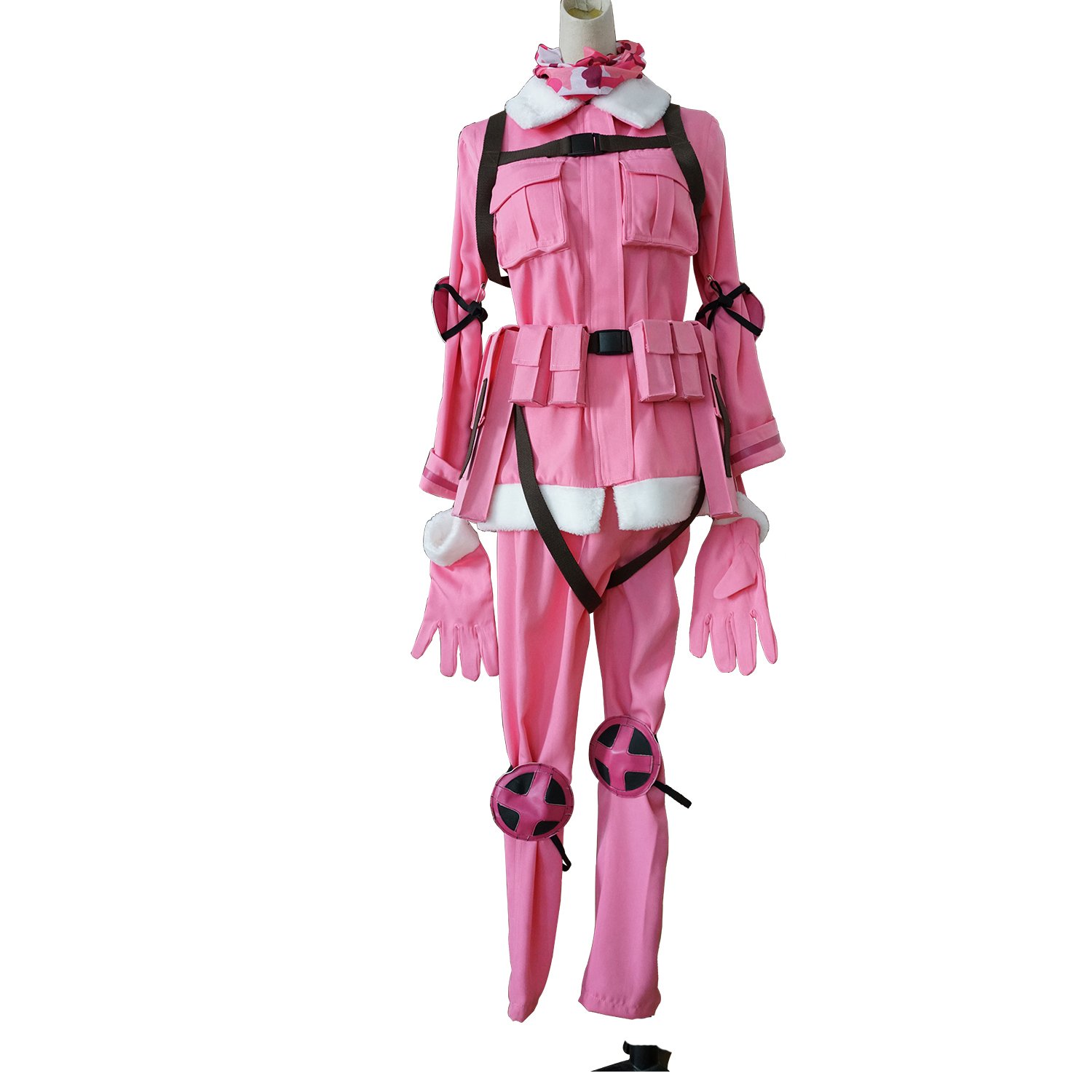 Anime Kohiruimaki Karen Llenn Pink Battle Cosplay Costume - Perfect for SAO Alternative Gun Gale Online Cosplay, Halloween, and Anime Conventions
