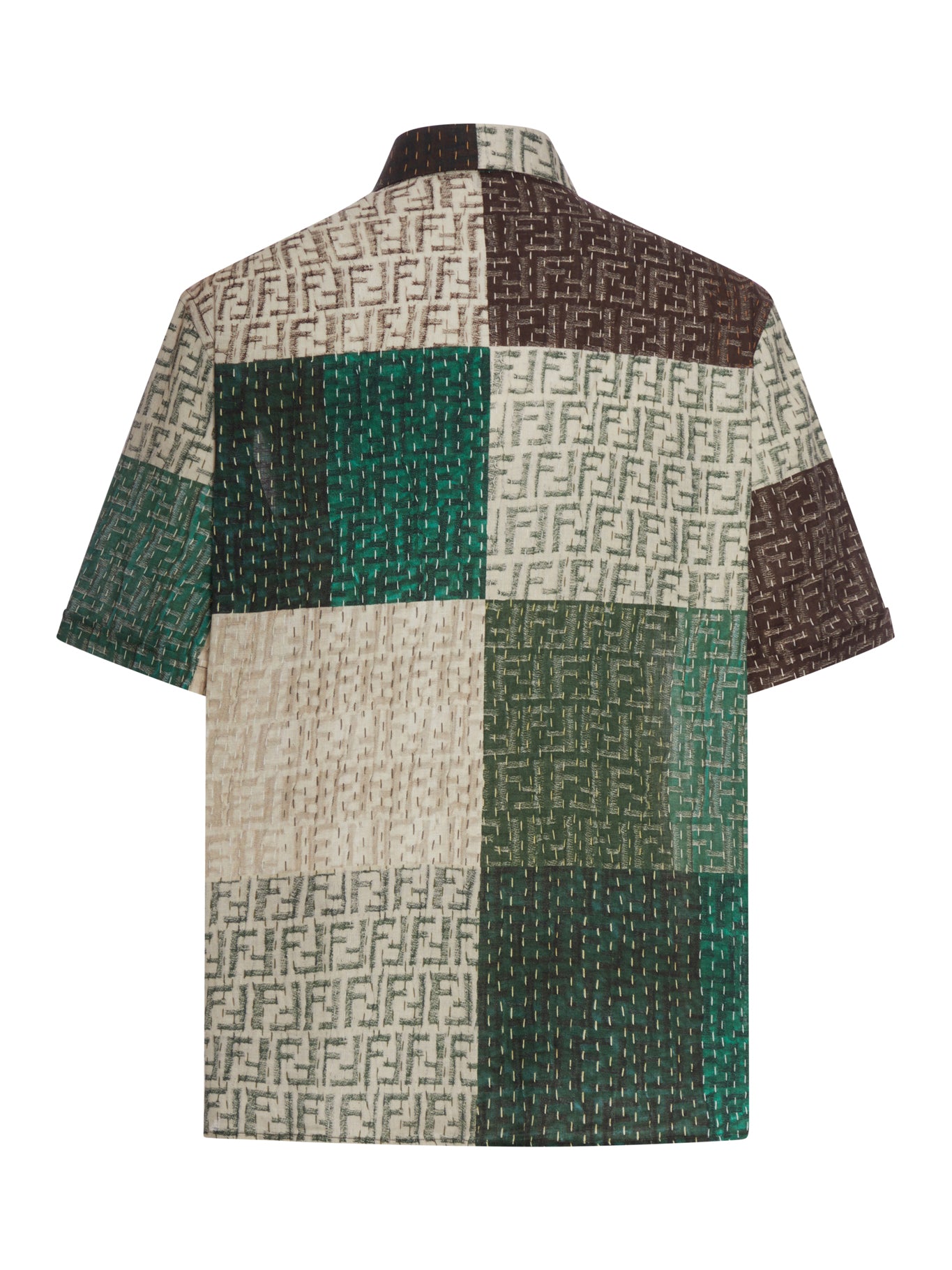 Premium Linen Shirt with FF Logo - Breathable & Stylish Men's Casual Wear for Summer Outfits & Beach Vacations