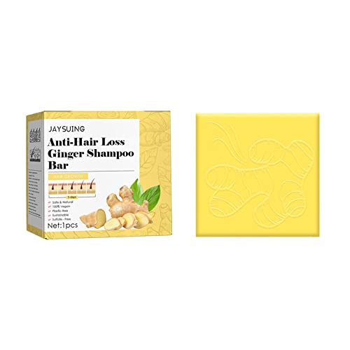 Organic Ginger Shampoo Bar for Hair Growth - Anti Hair Loss, Dandruff & Itch Relief - Natural Scalp Cleanser with Oil Control - Promotes Thicker, Healthier Hair - Perfect for Daily Hair Care & Scalp Treatment