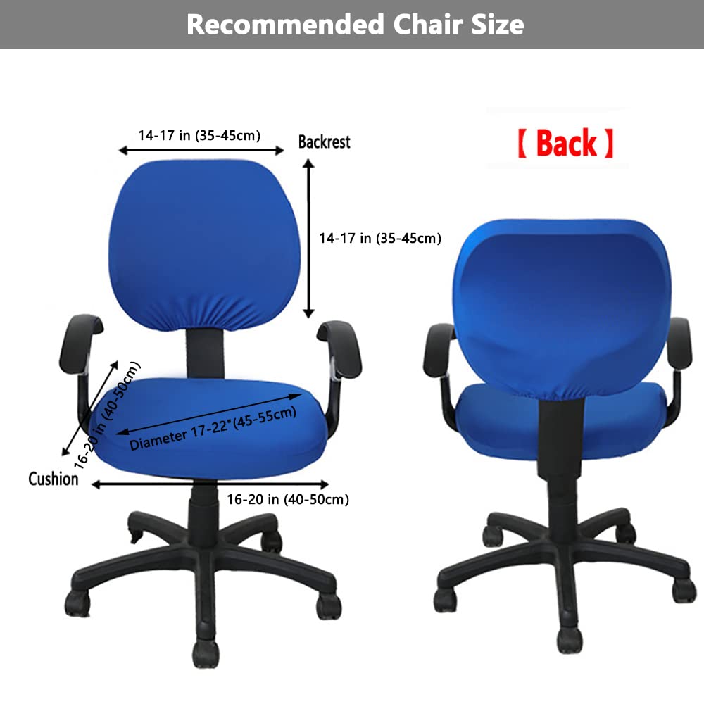 Melaluxe Stretchable Universal Office Chair Cover - Protective & Breathable Computer Chair Slipcover for Home & Office - Fits Most Swivel & Rolling Chairs (Red) - Perfect for Workspaces, Gaming Setups & Home Decor