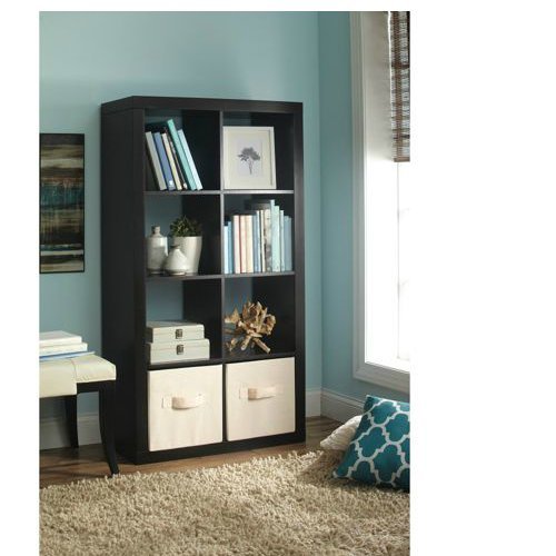 Better Homes and Gardens 8-Cube Storage Organizer Shelf - Espresso Finish for Bedroom, Living Room & Office Organization
