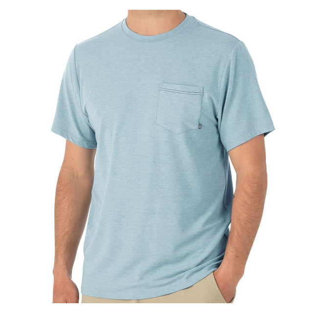 Breathable Men's Bamboo Flex Pocket T-Shirt - Soft Eco-Friendly Casual Tee for Everyday Wear, Gym & Outdoor Activities