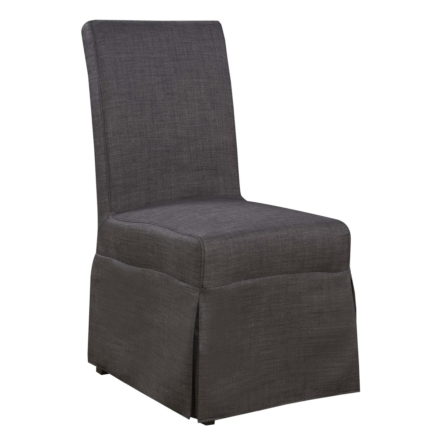 Picket House Furnishings Hayden Dining Chairs - Set of 2, Charcoal Gray Upholstered Side Chairs for Kitchen, Dining Room, and Breakfast Nook - Comfortable Modern Seating for Home & Office