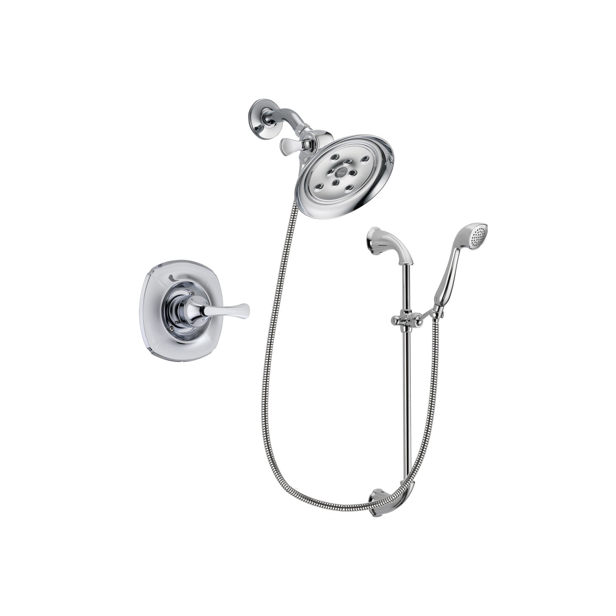Delta Addison Chrome Shower Faucet System with Showerhead & Hand Shower DSP0918V - Perfect for Bathroom Renovation & Modern Home Spa Experience
