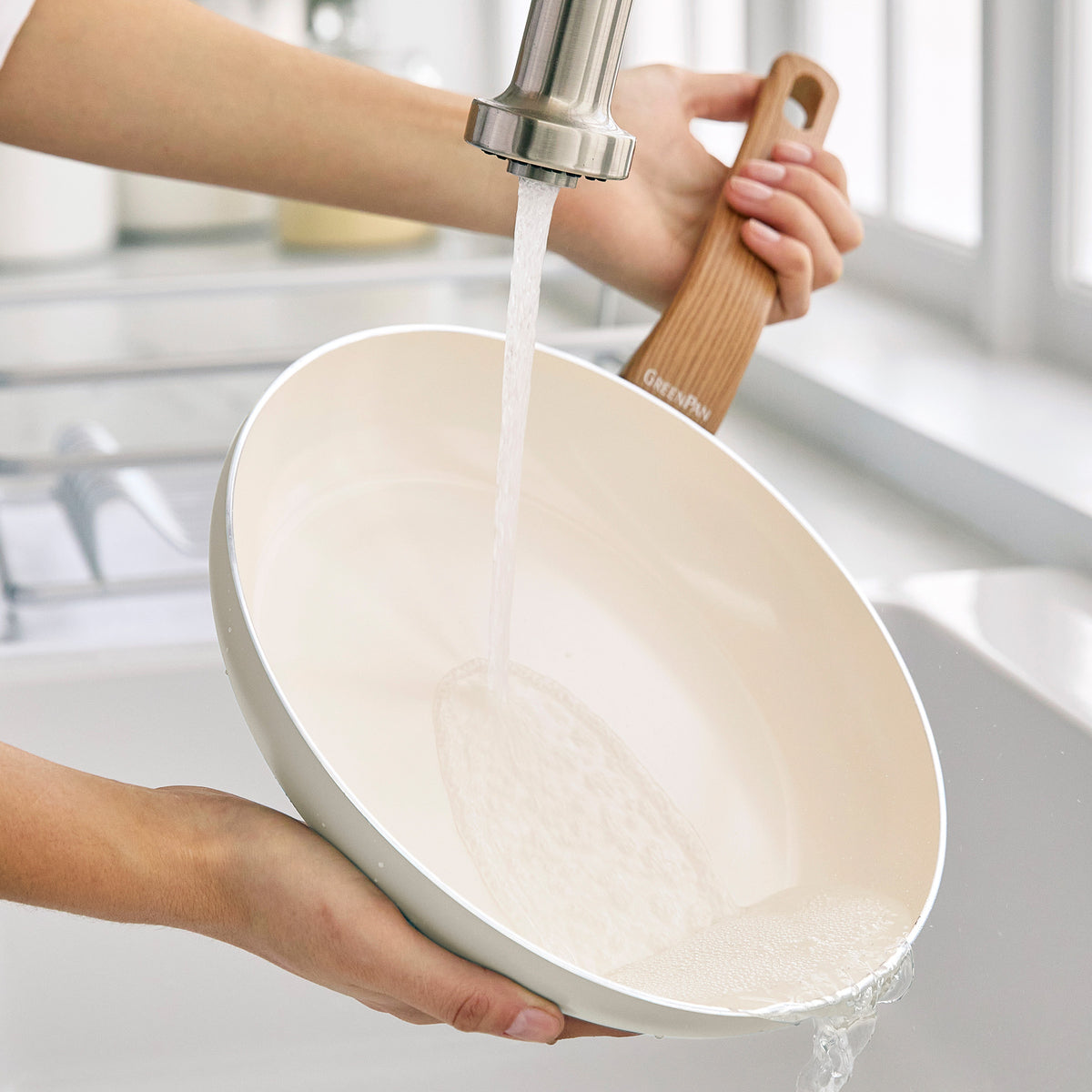 Premium 10-Piece Ceramic Nonstick Cookware Set - Healthy & Eco-Friendly Kitchen Essentials for Frying, Boiling & Sauteing | Cream Color | Perfect for Home Cooking & Family Meals