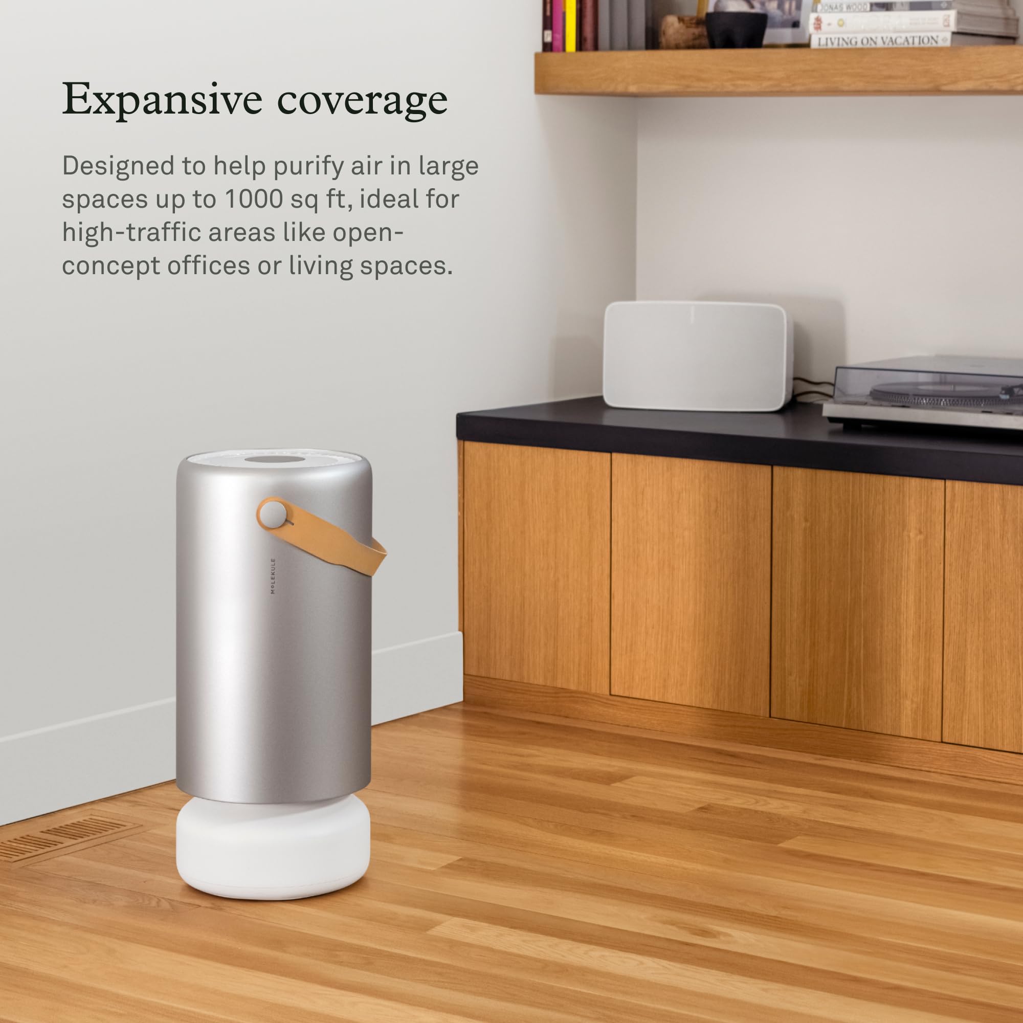 Molekule Air Pro Air Purifier for Large Rooms up to 1000 sq ft with PECO-HEPA Tri-Power Technology - Removes Allergens, Smoke, Mold, Bacteria, Viruses & Pollutants - Silver - Alexa Compatible - Perfect for Home, Office, and Bedroom Air Purification