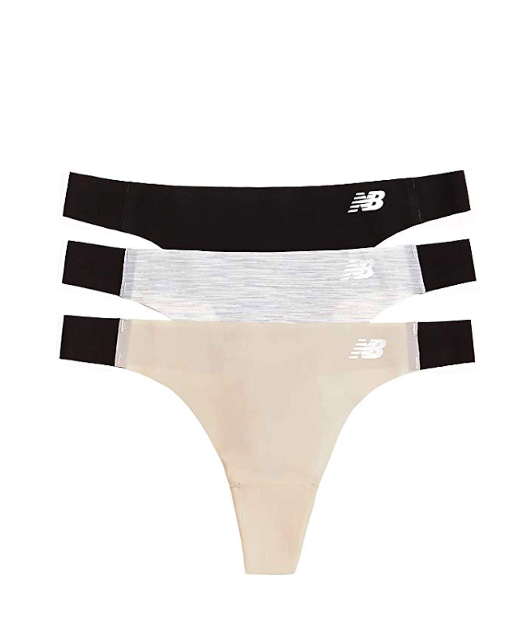 New Balance Women's Laser Thong Panty 3-Pack - Comfortable Underwear for Active Lifestyle, Workout & Everyday Wear