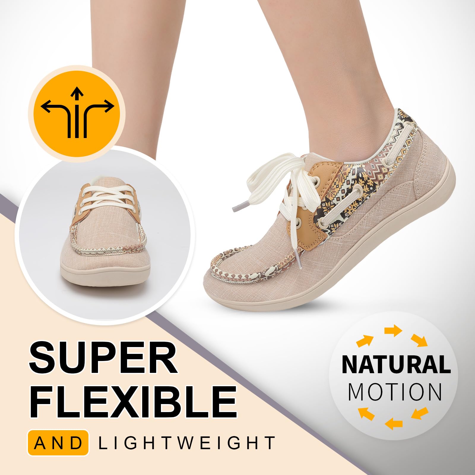 BARERUN Women's Barefoot Minimalist Trail Running Shoes - Wide Toe Zero Drop Lightweight Sneakers for Walking, Jogging, Hiking & Gym Training | Perfect for Outdoor Activities, Office Wear & Driving Comfort