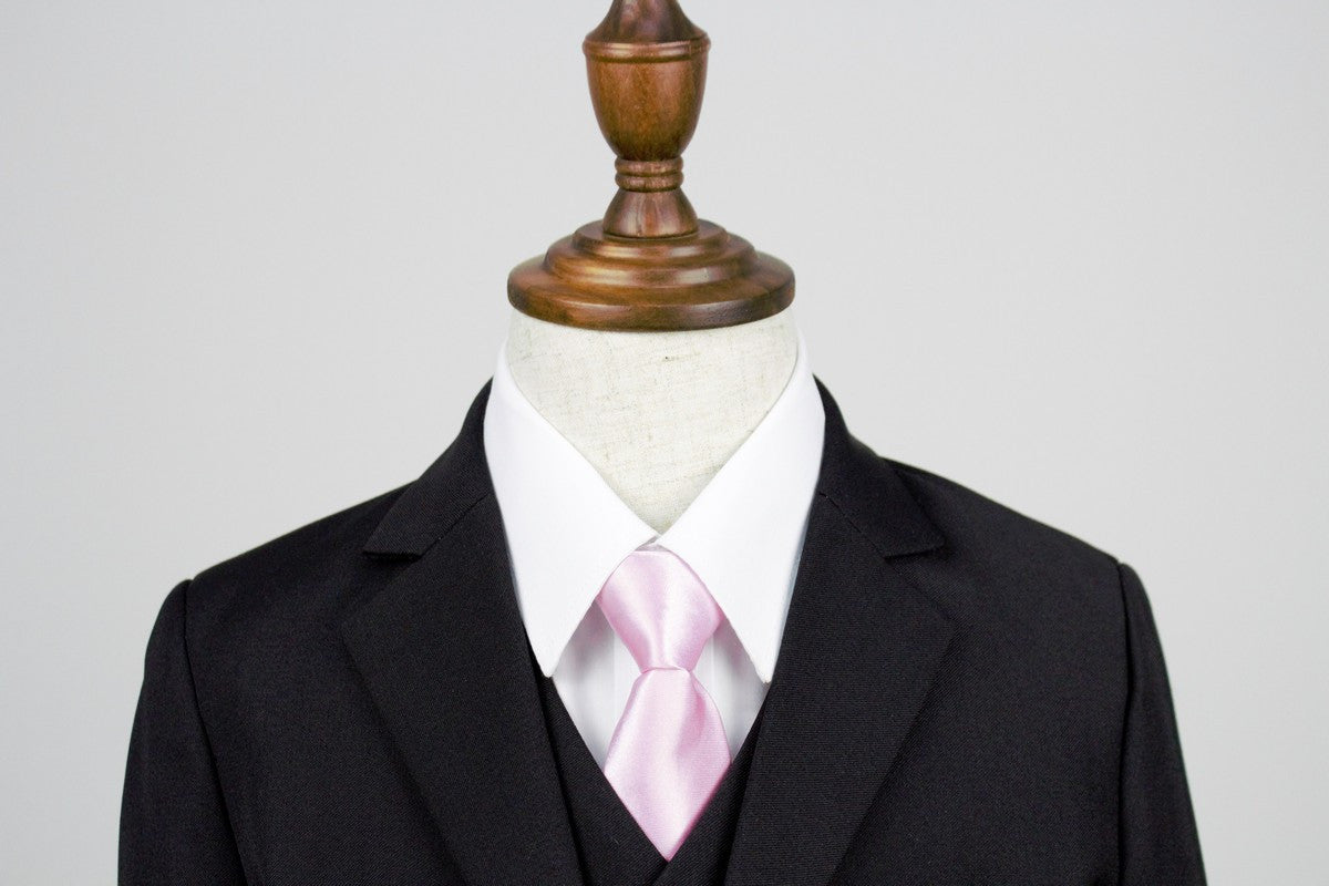 Boys' Light Pink Neckties - Stylish Formal & School Accessories for Kids - Perfect for Weddings, Parties & Special Occasions