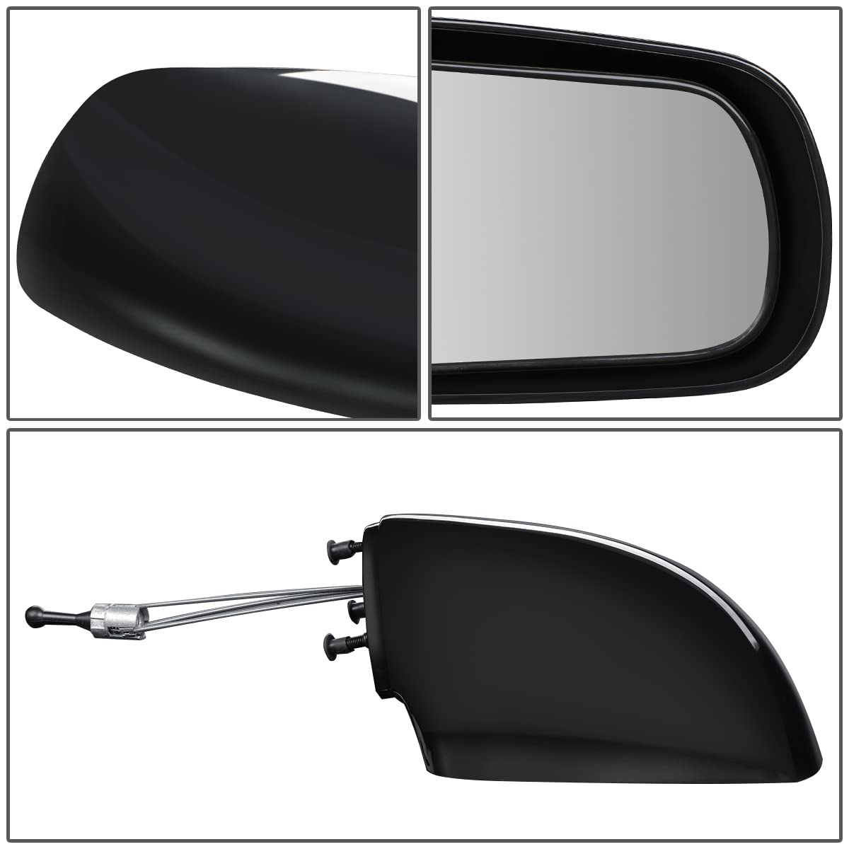 DNA Motoring OEM-MR-GM1321135 Right Side Manual Non-Heated Non-Folding Rearview Mirror Replacement for 1988-1996 Chevy Beretta & 1987-1996 Chevy Corsica - Perfect for DIY Auto Repair & Classic Car Restoration