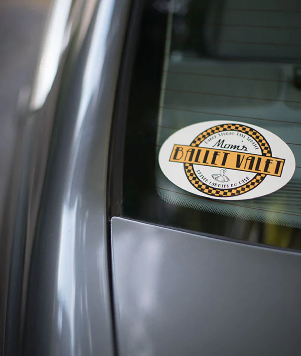 Mom's Ballet Valet Removable Car Sticker - Decorative Vinyl Decal for Windows, Laptops & Water Bottles | Perfect Gift for Dancers & Dance Moms