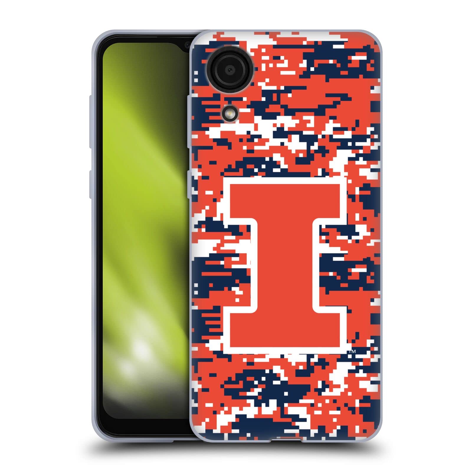 University of Illinois U of I Camouflage Soft Gel Case for Samsung Galaxy A03 Core (2021) - Officially Licensed Durable Protection for School, Work & Outdoor Activities