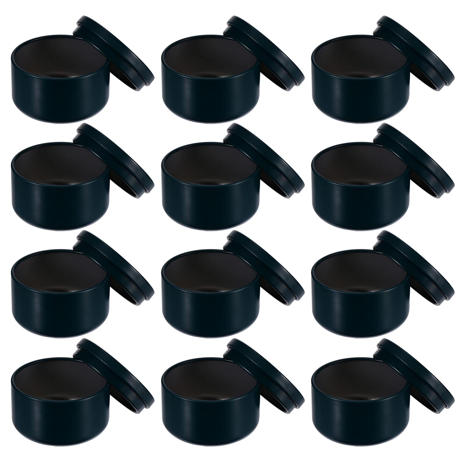 EXCEART 12Pcs DIY Candle Tins with Lids - Round Empty Metal Containers for Candle Making, Tea Storage, Candy, Biscuits & Crafts (Dark Blue) - Perfect for Home Decor, Gift Packaging & DIY Projects
