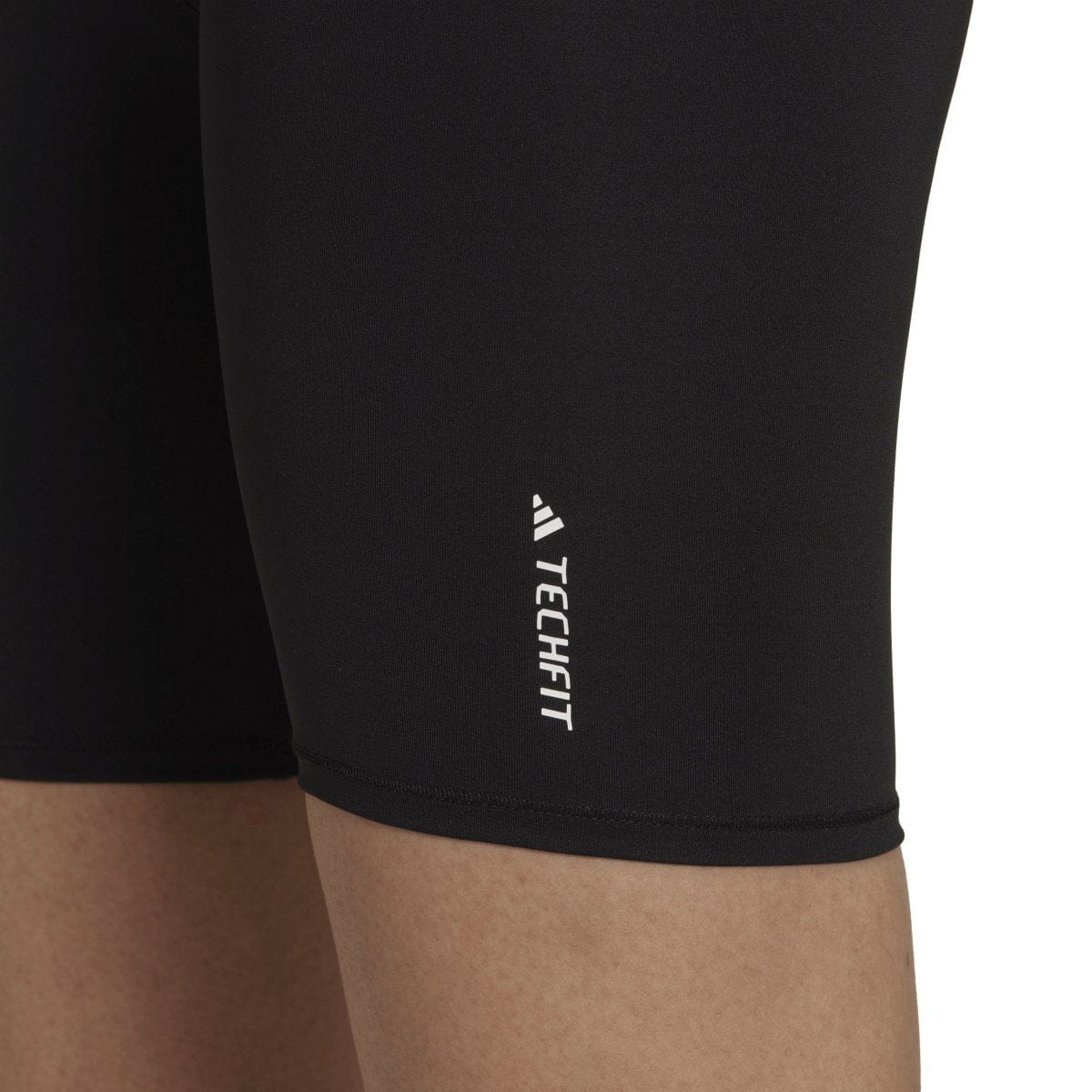 Adidas Women's TechFit Black Bike Short Tights - High-Performance Workout & Cycling Compression Shorts for Running, Gym, Yoga & Activewear