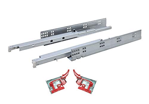 Y&Y Decor 6 Pairs 18 Inch Undermount Cabinet Drawer Slides - Soft Close, 100lb Load Capacity, Full Extension Cabinet Hardware for Kitchen, Bathroom & Office Organization