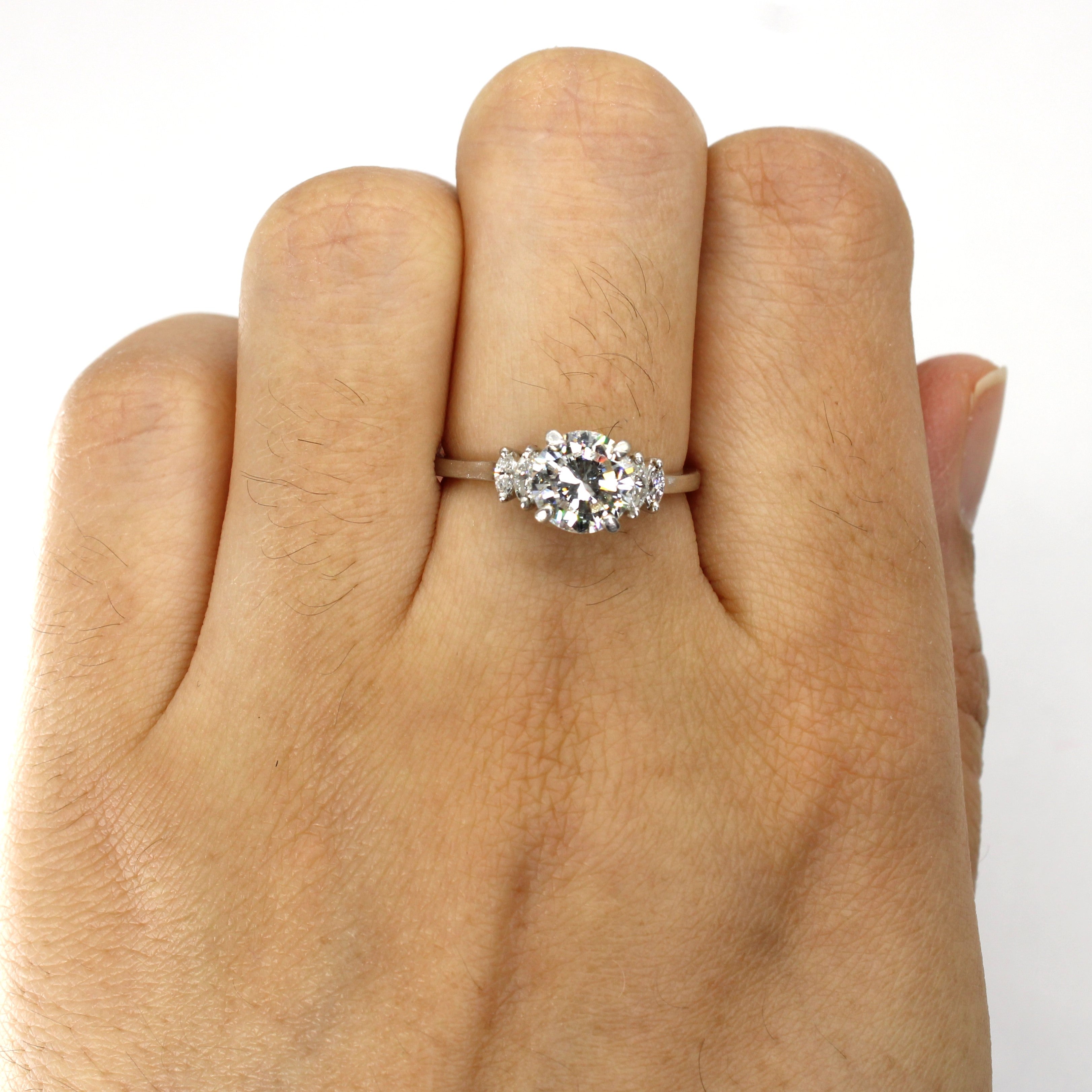 1.55ctw VS2 H Five Stone Diamond Engagement Ring - Size 7 | Elegant Wedding Band, Anniversary Gift for Her | Perfect for Proposals, Bridal Jewelry & Special Occasions