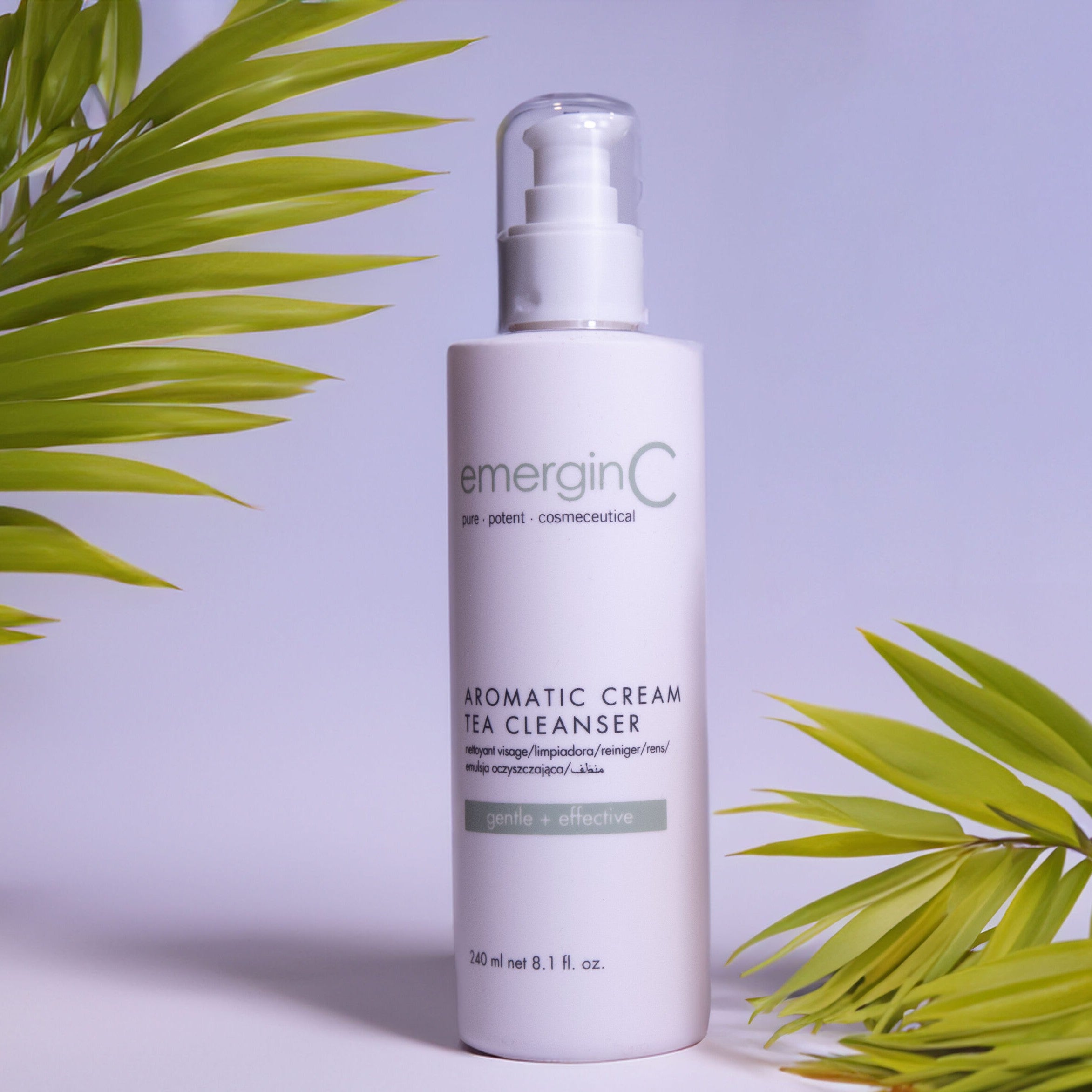 EmerginC Aromatic Cream Tea Cleanser - Gentle Facial Cleanser for Sensitive Skin | Hydrating & Soothing | Perfect for Morning & Night Skincare Routine
