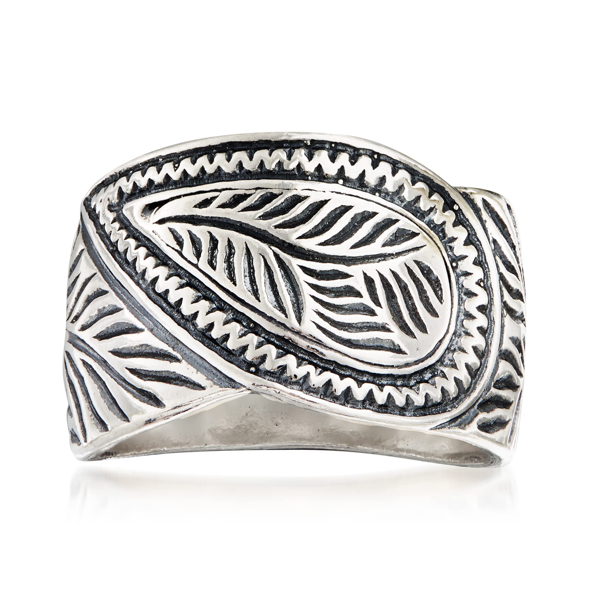 Ross-Simons Sterling Silver Leaf Ring - Elegant Nature-Inspired Jewelry for Women, Perfect for Everyday Wear, Gifts & Special Occasions