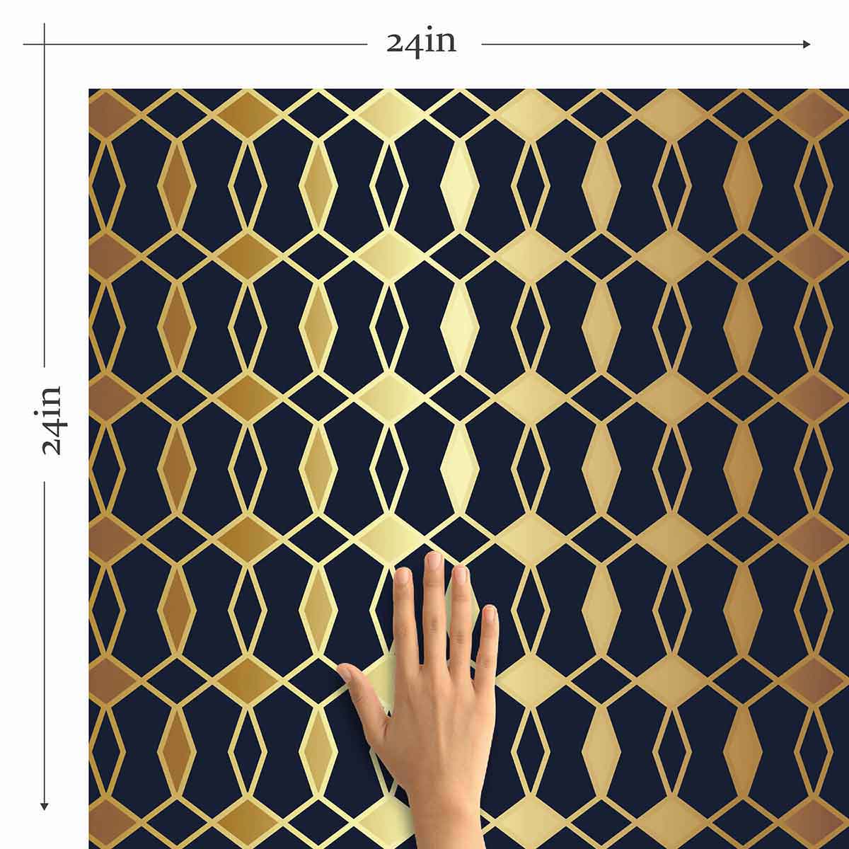 Blue Trellis Peel and Stick Removable Wallpaper - Self-Adhesive Decorative Wall Covering for Bedroom, Living Room & Home Decor