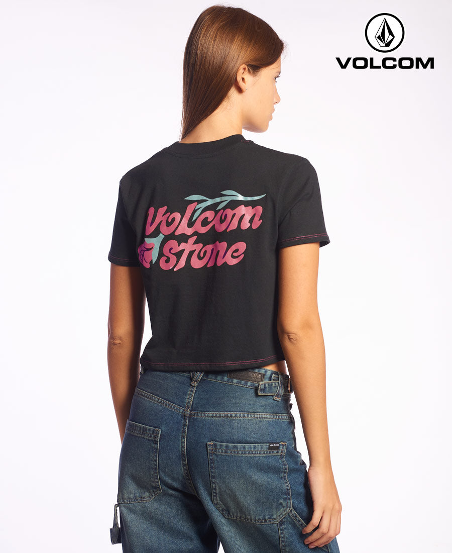 Volcom Women's TE MC Crop Top - Comfortable & Stylish Short Sleeve Shirt for Casual Wear, Gym, and Outdoor Activities