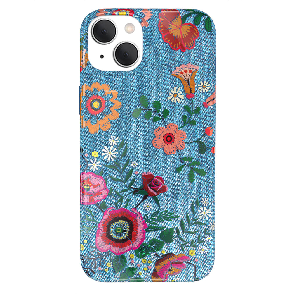 Floral iPhone Case - Stylish Protective Cover for iPhone 13/14/15 - Trendy Botanical Design for Women & Girls - Perfect for Everyday Use, Travel & Gift Giving