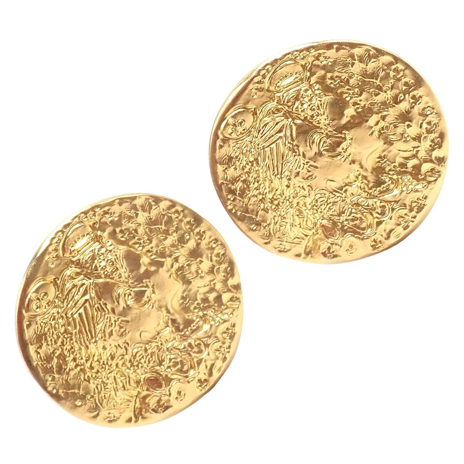 Authentic Salvador Dali D'or for Piaget 18k & 22k Yellow Gold Cufflinks - Luxury Men's Jewelry for Formal Events & Business Attire