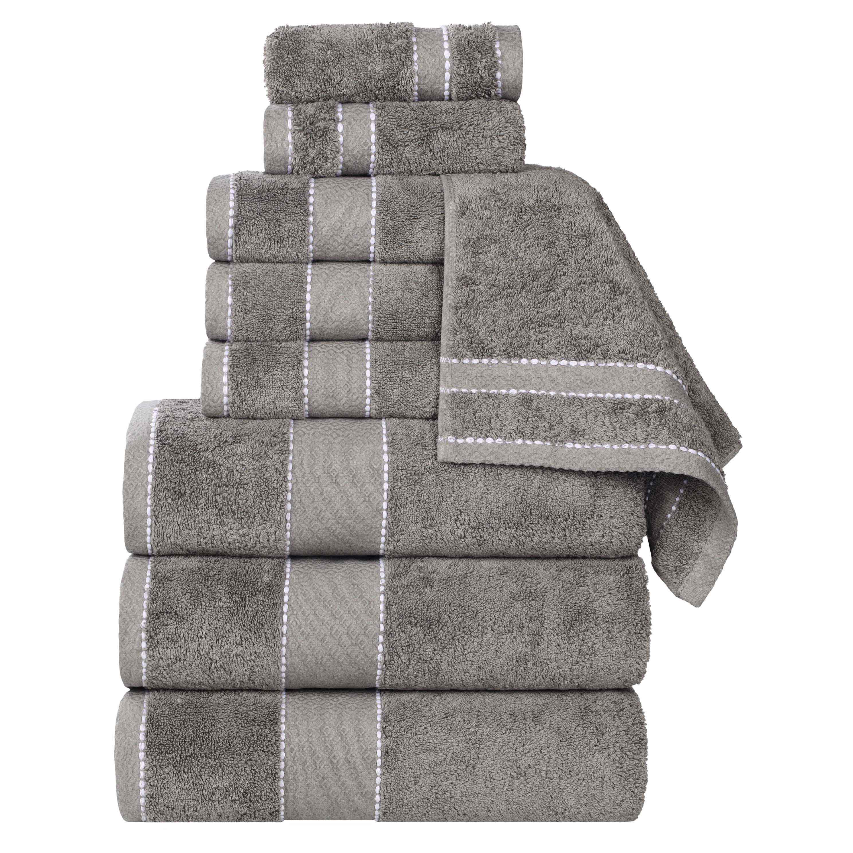 Premium 9-Piece Giza Cotton Towel Set - Ultra Absorbent, Soft & Durable - Made in Egypt - Perfect for Bathroom, Spa & Luxury Home Use