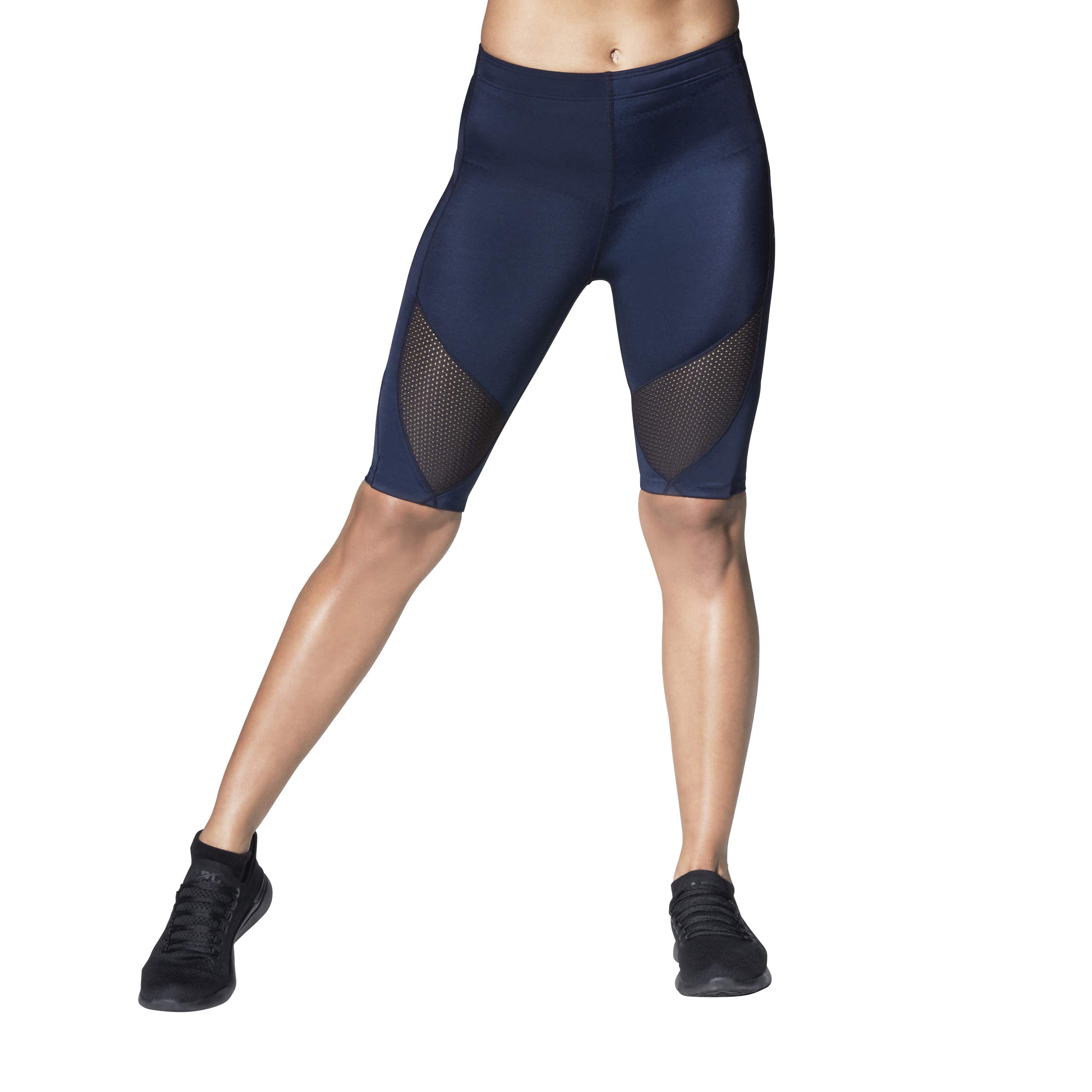 CW-X Women's Stabilyx Ventilator Joint Support Compression Shorts - Breathable Running Shorts for Women with Knee Support - Perfect for Marathon Training, Gym Workouts & High-Impact Sports