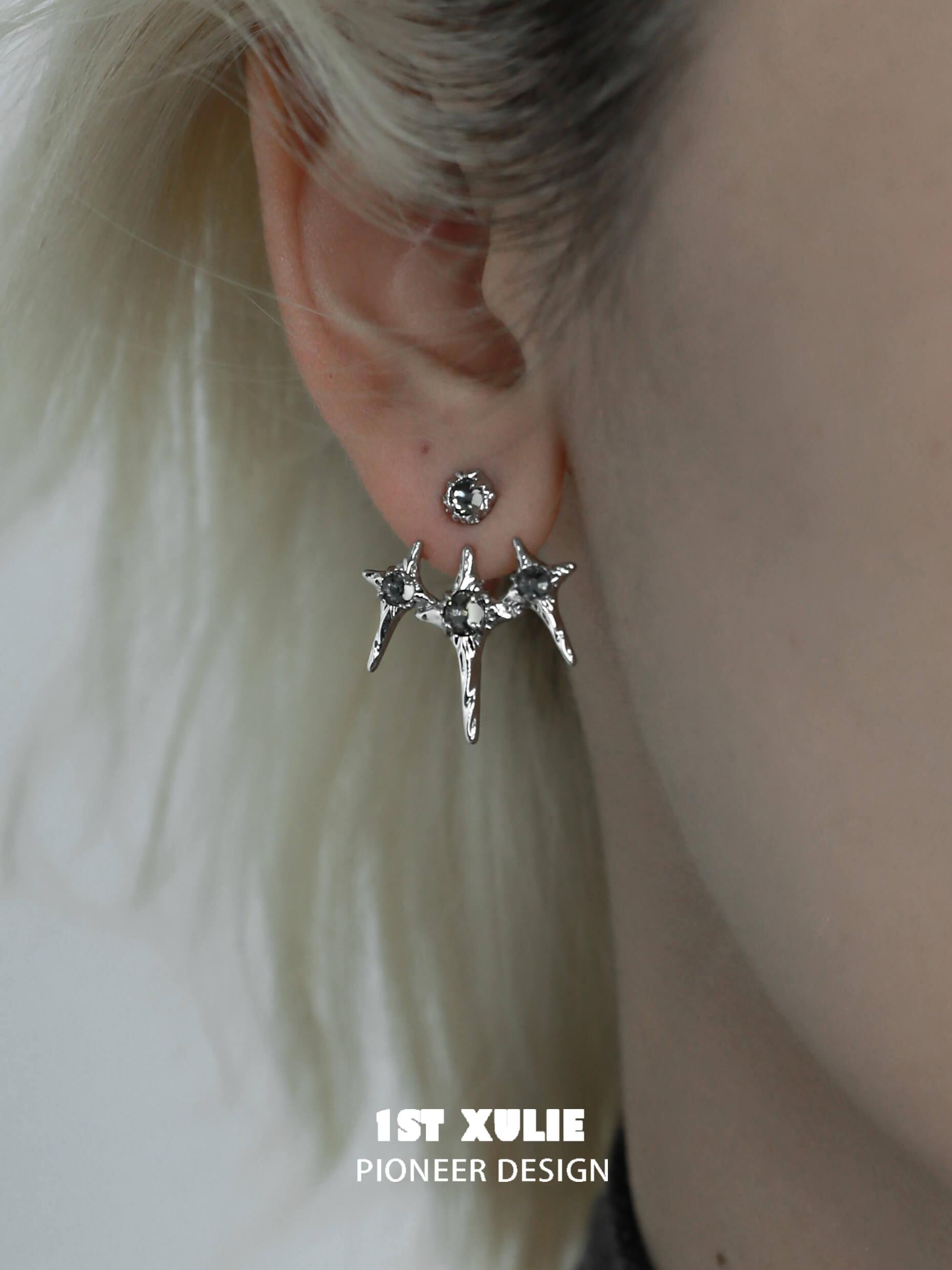 Star Trails S925 Sterling Silver 18K Gold Platinum Plated Removable Earrings for Women - Elegant Dangle Hoop Earrings for Party, Wedding & Everyday Wear